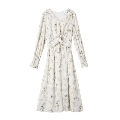 【爆米花粉丝专享】气质V领收腰显瘦连衣裙DN565