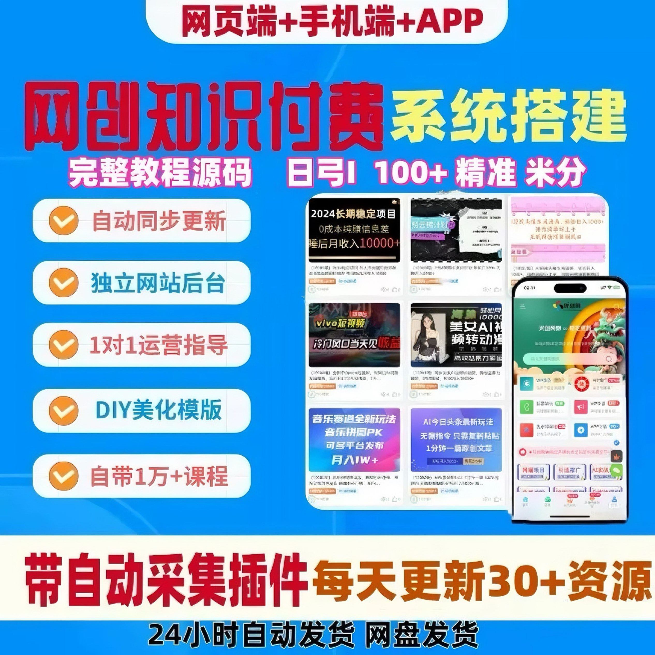 网创知识付费系统搭建教程网站搭设计素材/源文件
