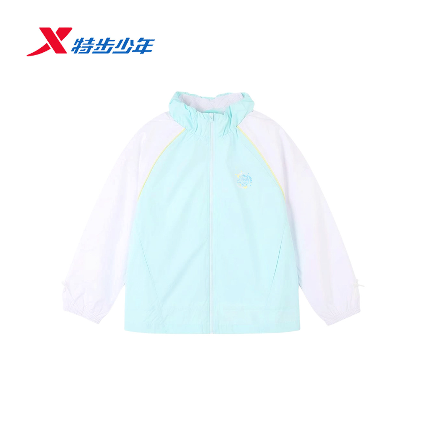 特步双层风衣女童2026秋季新款薄宽松防泼水梭织外套674324153480