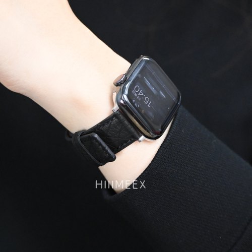 剑纹真皮表带柔软男女同款表带