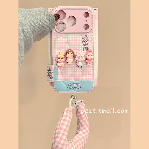 卡通可爱立体哭娃手机壳带挂绳