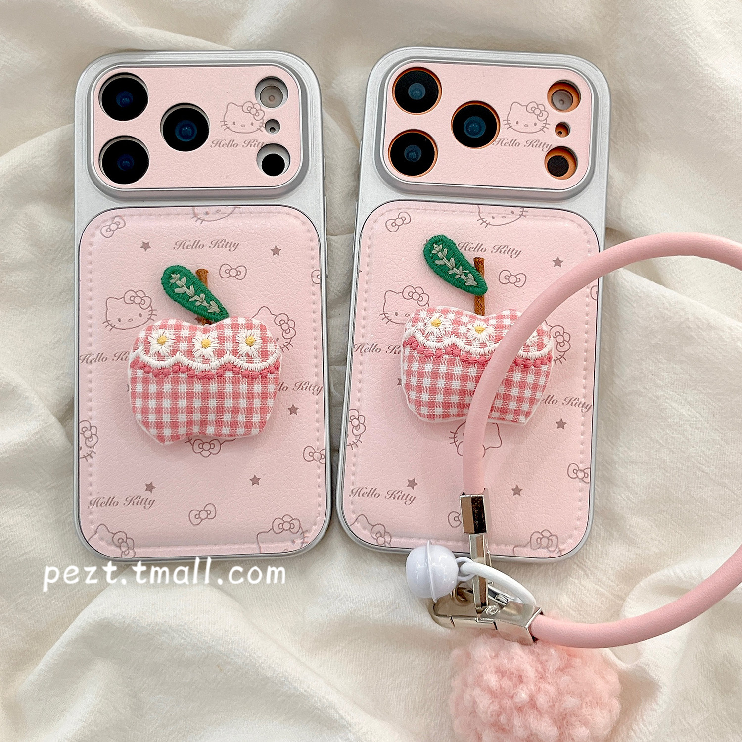 立体苹果粉色hellokitty适用苹果17手机壳萌系iphone16promax带挂绳17promax硅胶新款15防摔14皮质16女款全包,3C数码配件,手机保护套/壳,淘宝优惠券,粉丝福利购,淘宝优惠卷