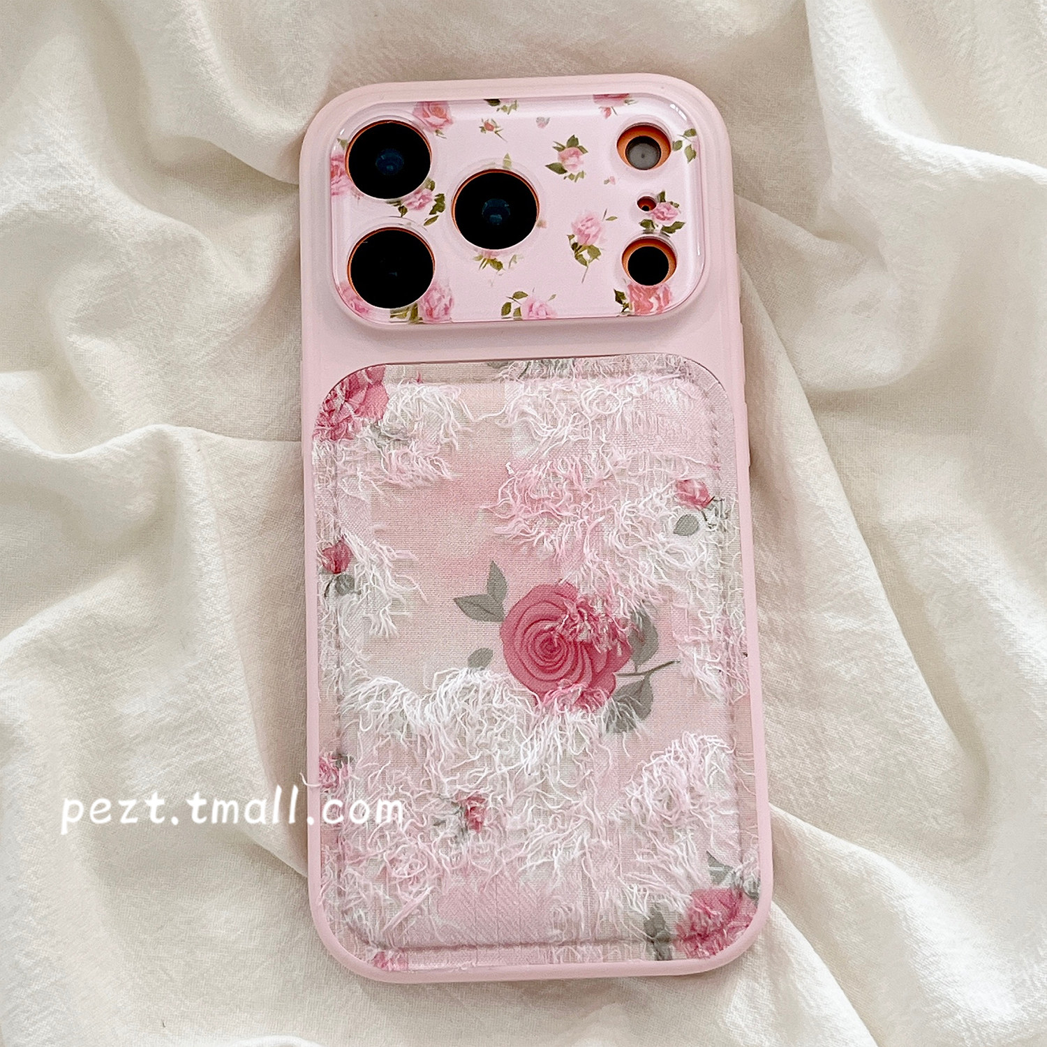 粉色玫瑰花少女心适用苹果17手机壳皮质iphone16promax日韩ins风17promax女新款15Pro防摔套16Pro硅胶全包14