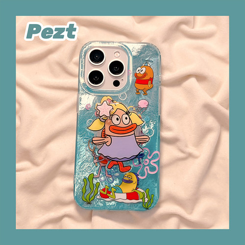 手机壳搞怪比奇堡居民小丑鱼支架