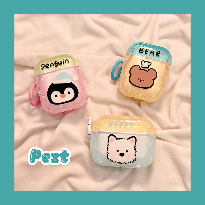 苹果耳机壳tpu可爱动物保护壳