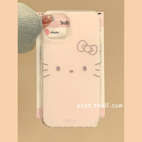 网红hellokitty表情手机壳粉色