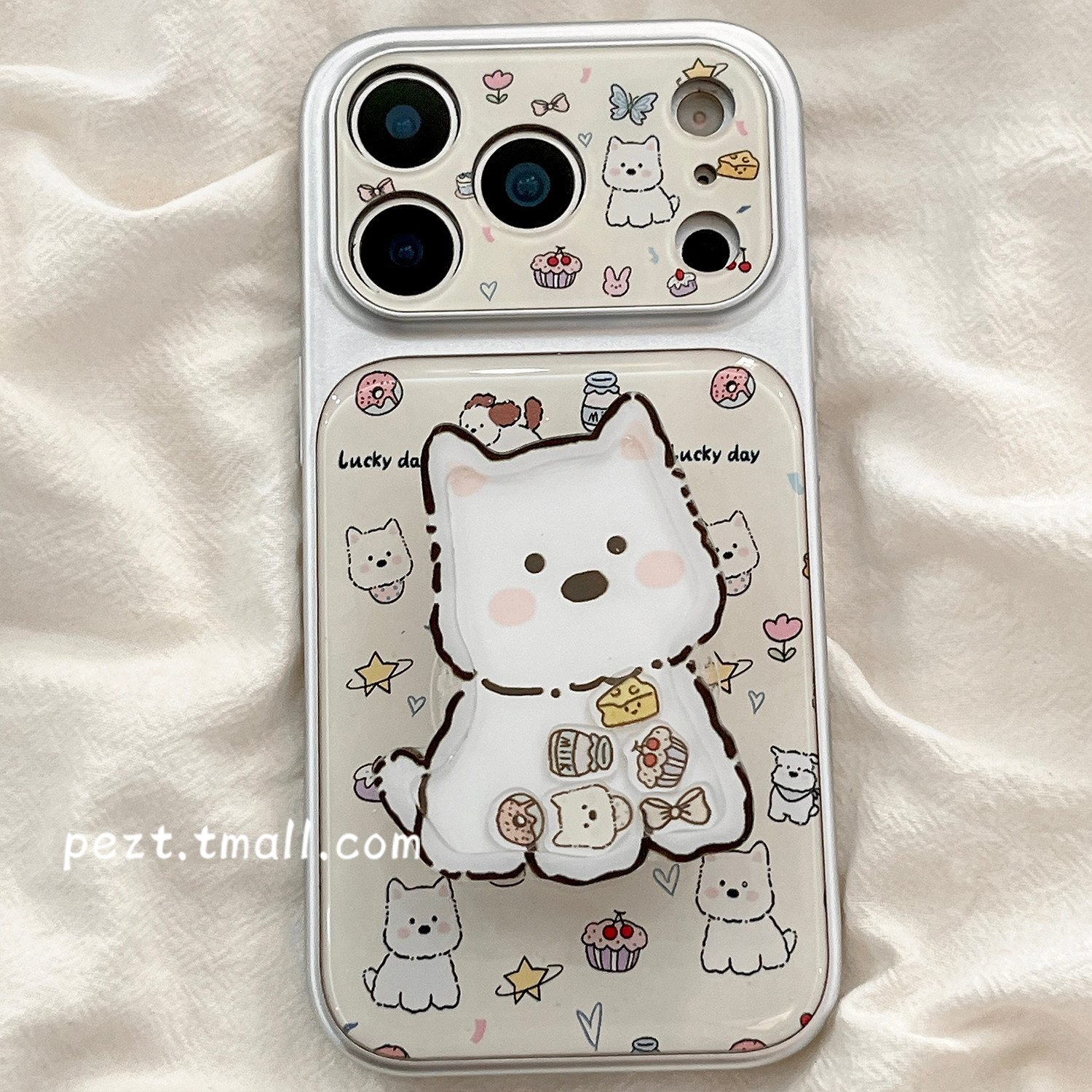 pezt可爱西高地小狗手机壳带支架iPhone17/16ProMax 26.9元