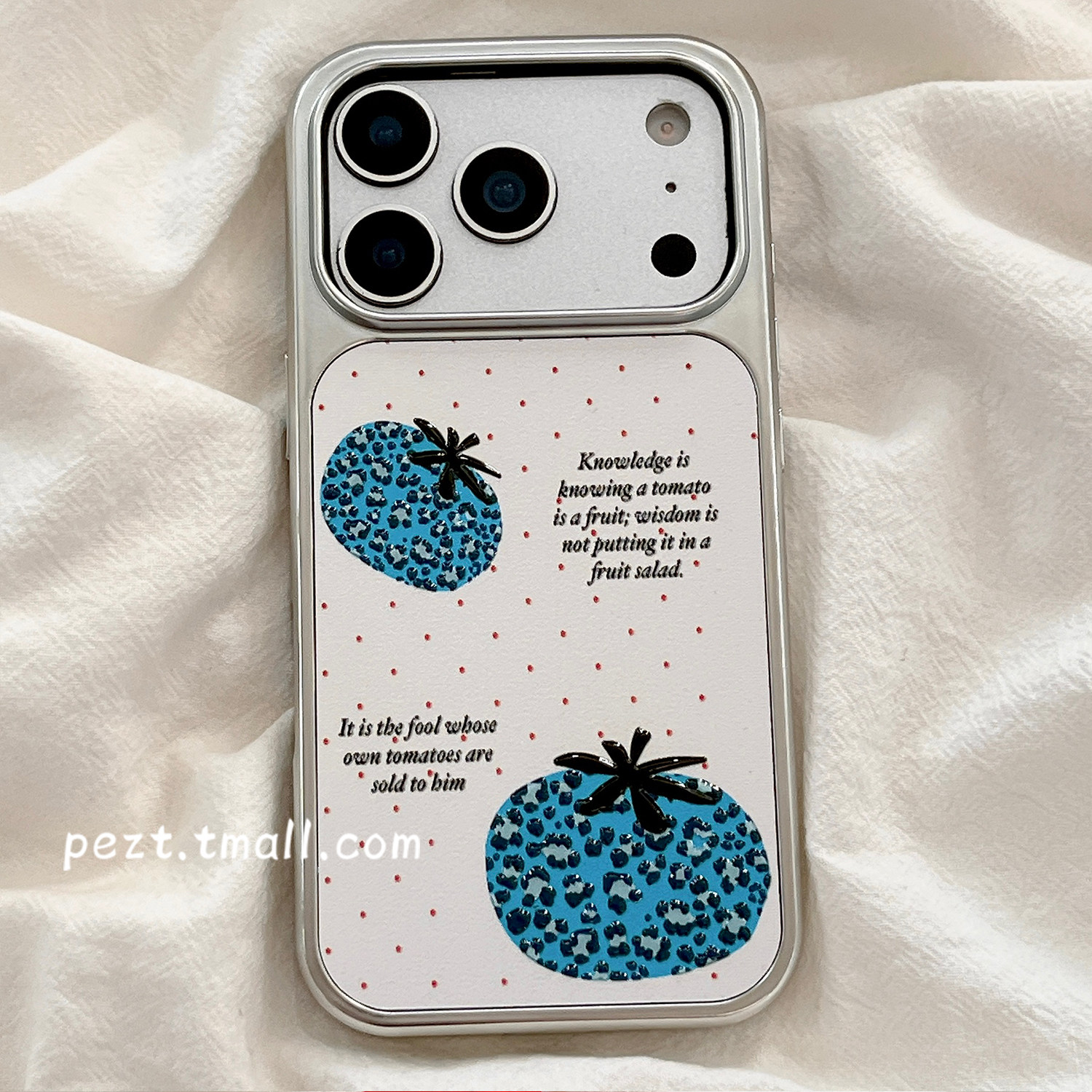 蓝色豹纹西红柿波点适用苹果17手机壳电镀iphone16promax小众17promax简约13新款15防摔套14日韩风16女全包硬,3C数码配件,手机保护套/壳,淘宝优惠券,粉丝福利购,淘宝优惠卷