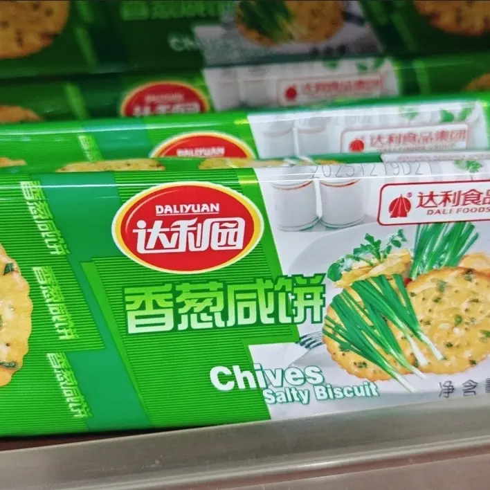 达利园好吃点香葱咸饼130g酥脆薄饼早茶饼办公室芝麻代餐休闲零食