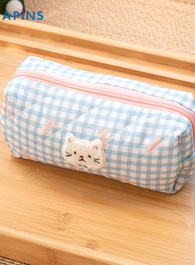 【猫化妆包/笔袋】HAPiNS柔软收纳笔盒日系文具袋大容量收纳礼物