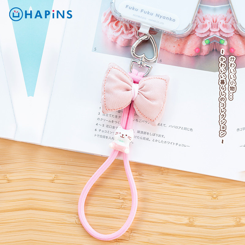 【猫咪手机挂绳】HAPiNS腕带短款挂链挂件蝴蝶结包包挂件手绳装饰,模玩/动漫/周边/娃圈三坑/桌游,文化/体育周边,淘宝优惠券,粉丝福利购,淘宝优惠卷