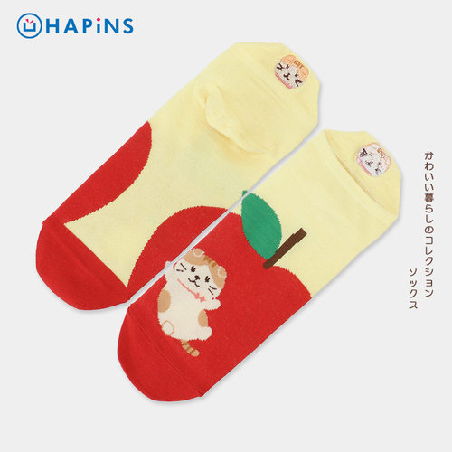 hapins袜子可爱猫猫不起球