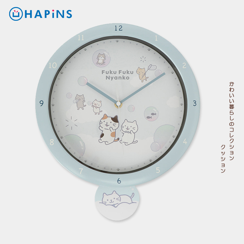 日本猫咪摆钟Hapins可爱