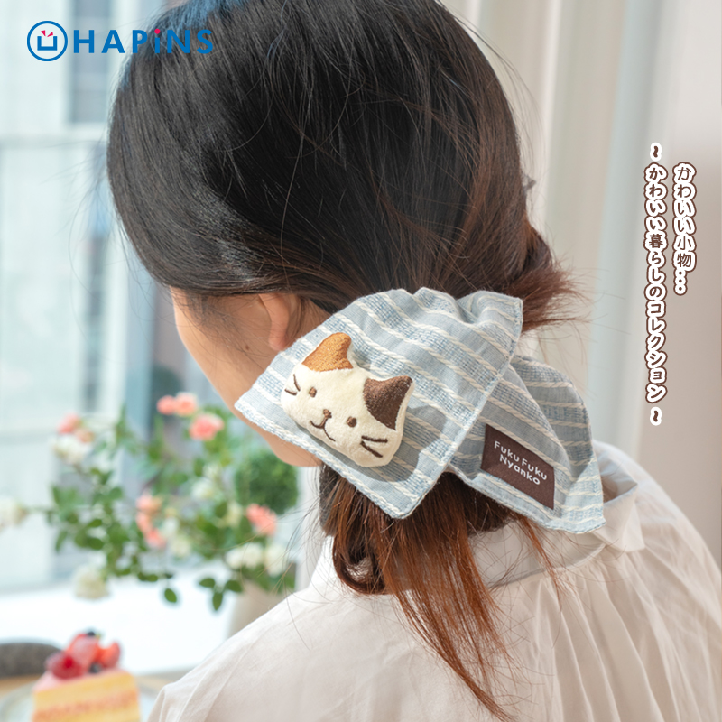 日本HAPiNAS大肠发圈女丸子头夏季头绳绿色皮筋日系2025新款发饰