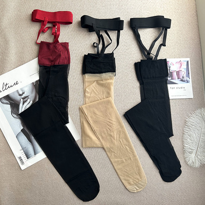 丝袜诱惑！性感超薄透明撩人美腿袜吊袜连长筒袜黑丝高筒袜丝袜