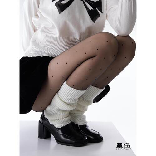 抵达一楼辣妹0d波点黑丝性感春夏薄纯欲日系jk白丝袜lolita连裤袜