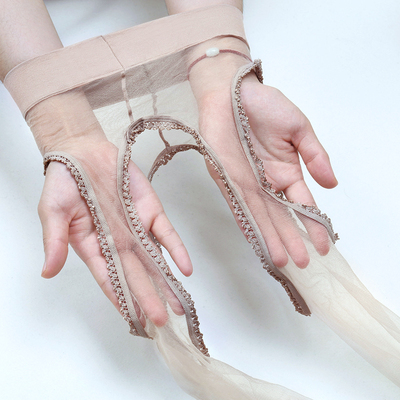 薄免脱开裆丝袜脚尖透明C四面雕空超薄性感镂空连裤性感火辣