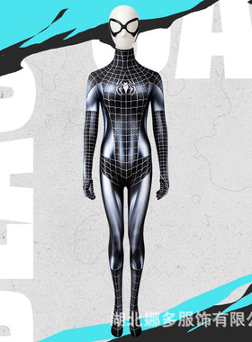 女蜘蛛侠紧身衣MJ黑猫共生体cosplay女连体衣眼罩套装J19081EA