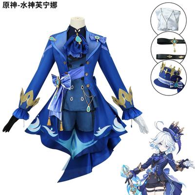 原神cos服水神芙卡洛斯黑芙宁娜cos服装原神枫丹新角色cosplay服