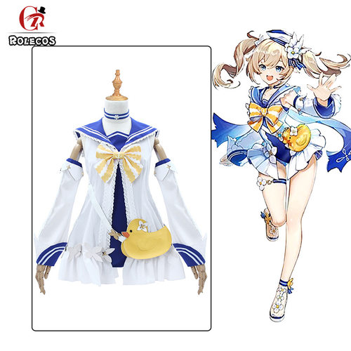 闪耀协奏芭芭拉原神COS泳衣泳装海风之梦可爱萝莉女游戏cosplay服