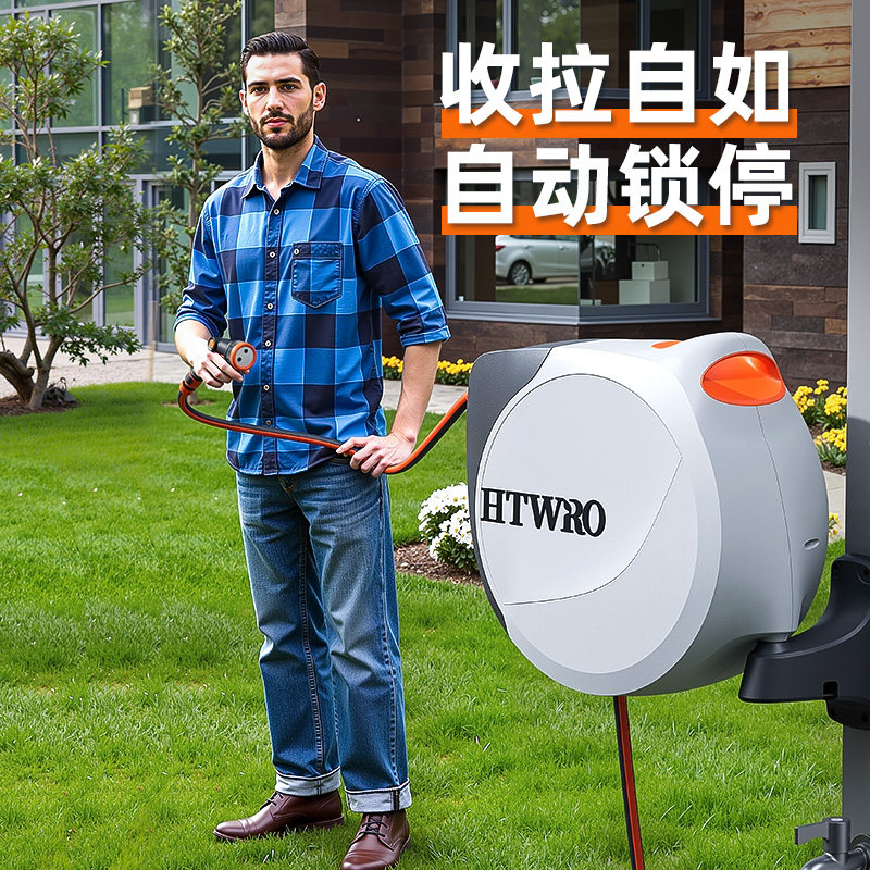 德国进口自动伸缩回收水管车架