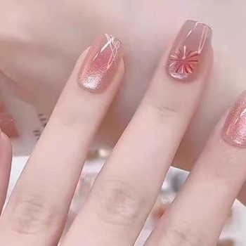 穿戴甲美甲贴片假指甲短款炫彩烟花显白喜娘甲高级感网红爆款热卖