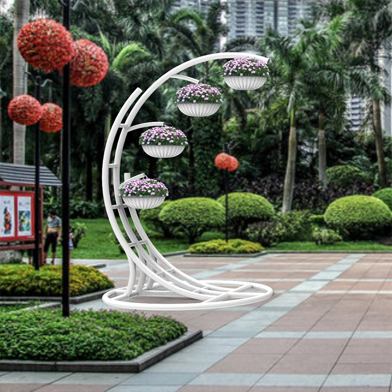 厂家订制室外大型铁艺组合花架