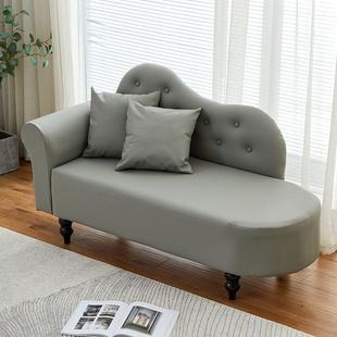 科技皮贵妃沙发单人小户型客厅卧室双人小沙发纯皮懒人沙发躺椅