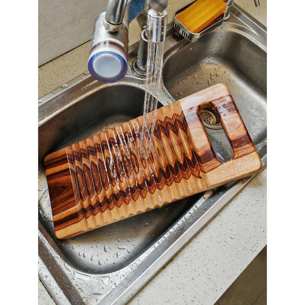 香樟木搓衣板老式迷你小洗衣板洗衣服大号加厚实木搓衣板家用