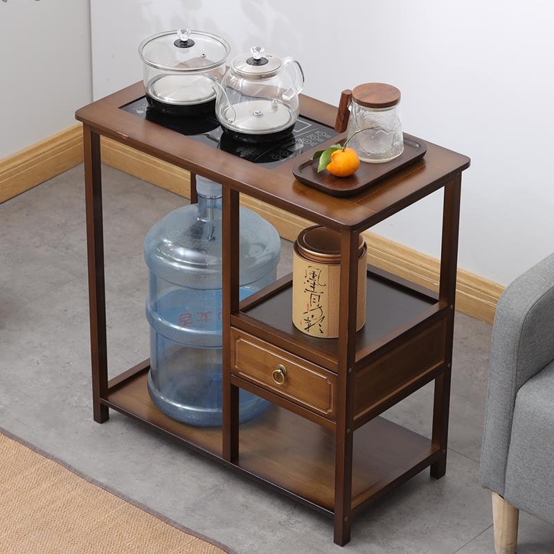 天台华莲中式茶水柜边几茶桌茶台烧水壶一体茶水置物架办公室家用