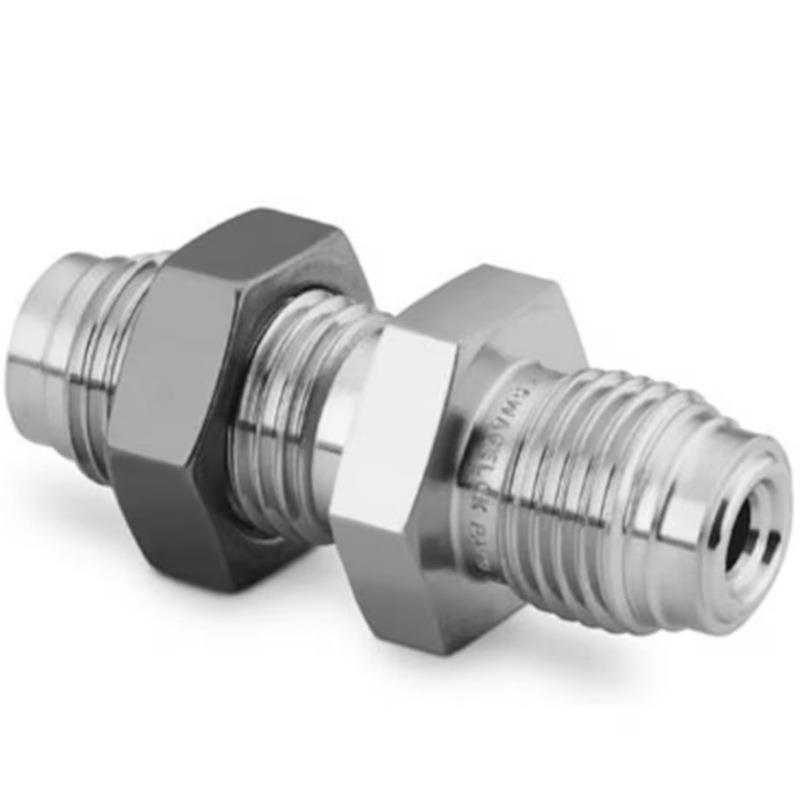 SS-4-VCR-61S世伟洛克Swagelok短穿板联合接头本体,1/4in.不锈钢