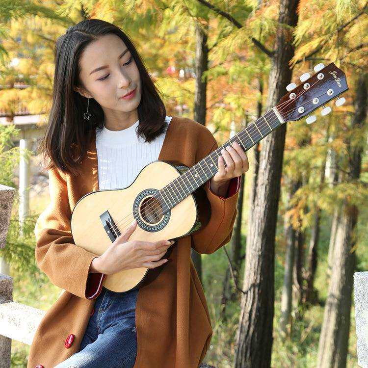 吉他初学者学生30寸民谣木吉他成人男女儿童新手入门实木椴木吉他