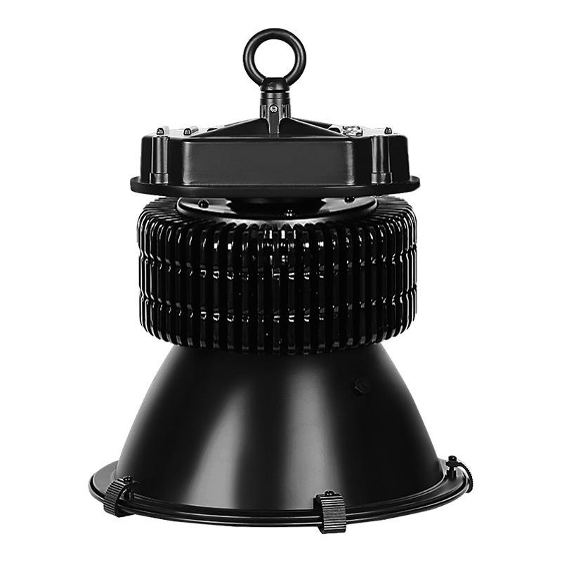 LED厂房灯黑色鳍片工厂灯车间灯工矿灯100W150W200W天棚灯吸顶灯