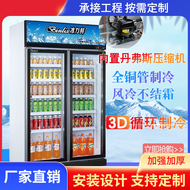 冰力鲜两门商用冷藏冷冻保鲜柜