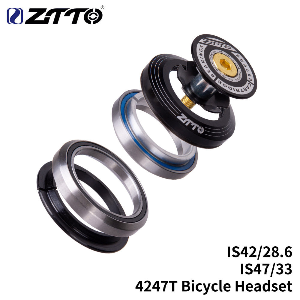 ZTTO 4247T公路自行车碗组42mm 47mm锥形管叉IS42 IS47培林腕组