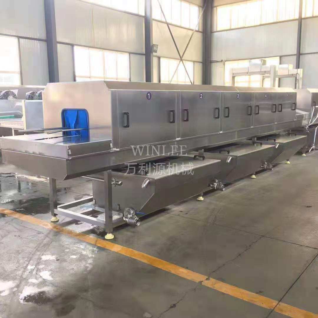 四面高压水喷淋洗筐机果蔬篮温水清洗流水线模具全自动清洗设备