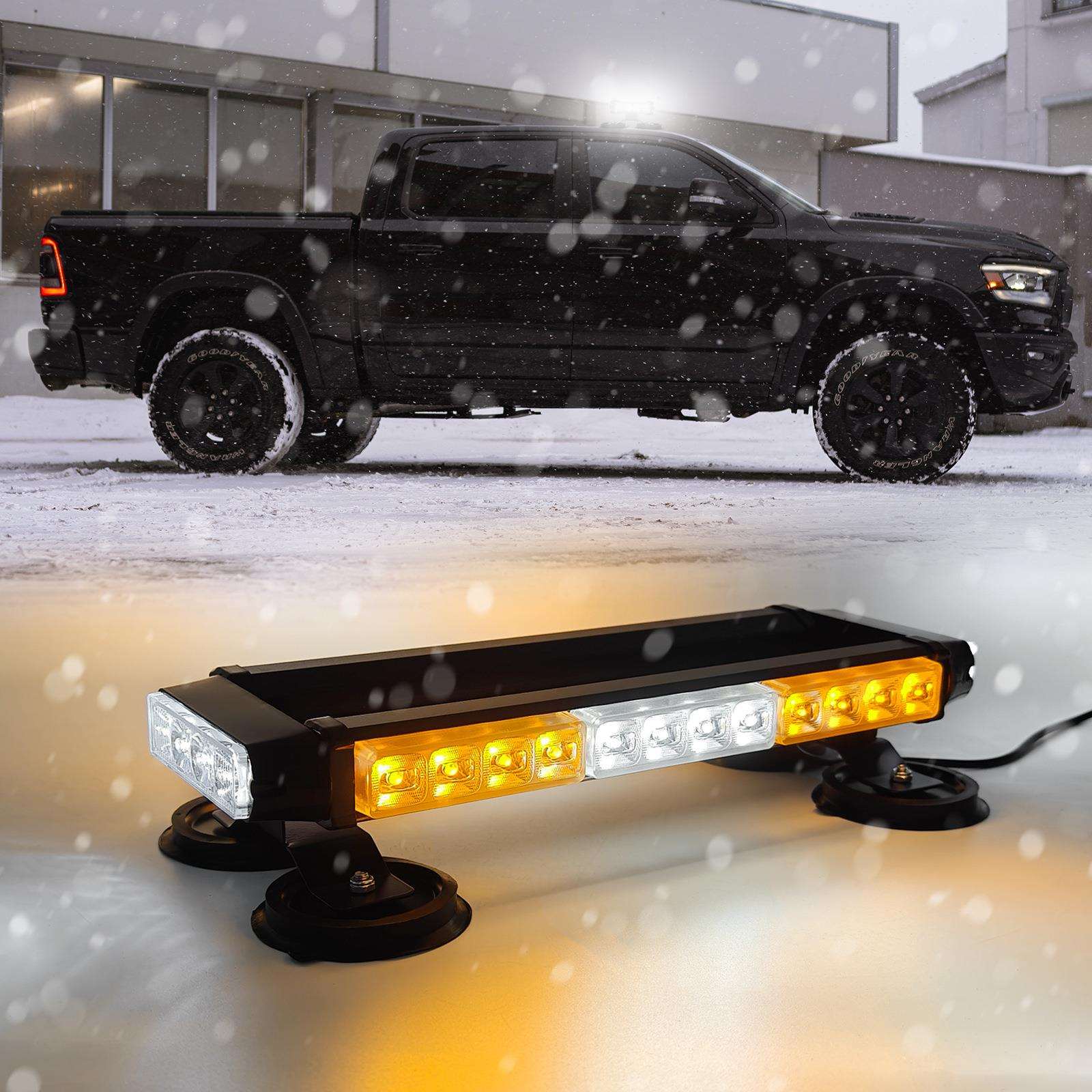 汽车吸顶警示灯32led磁吸应急闪光灯频闪爆闪警示灯12v-24v警示灯