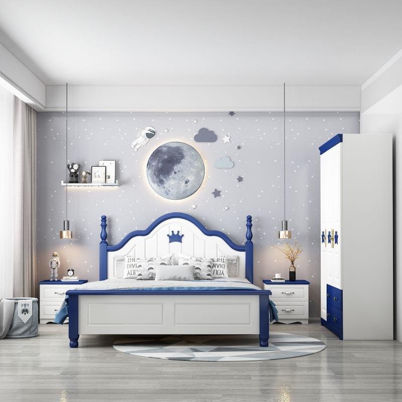 实木床韩式公主床网红储物单人床女生卧室青少年床儿童床女孩卧室