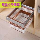 衣帽间五金配件衣柜拉篮多功能推拉裤 架收纳藤篮伸缩储物架其他竹