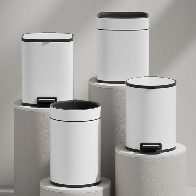 VEELAR垃圾桶不锈钢圆桶家用厨房客厅卫生间办公室商用大容量脚踏