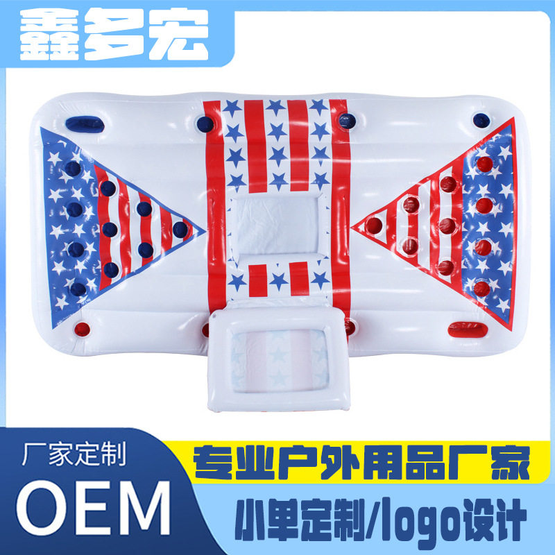 可折叠PVC充气水上浮床