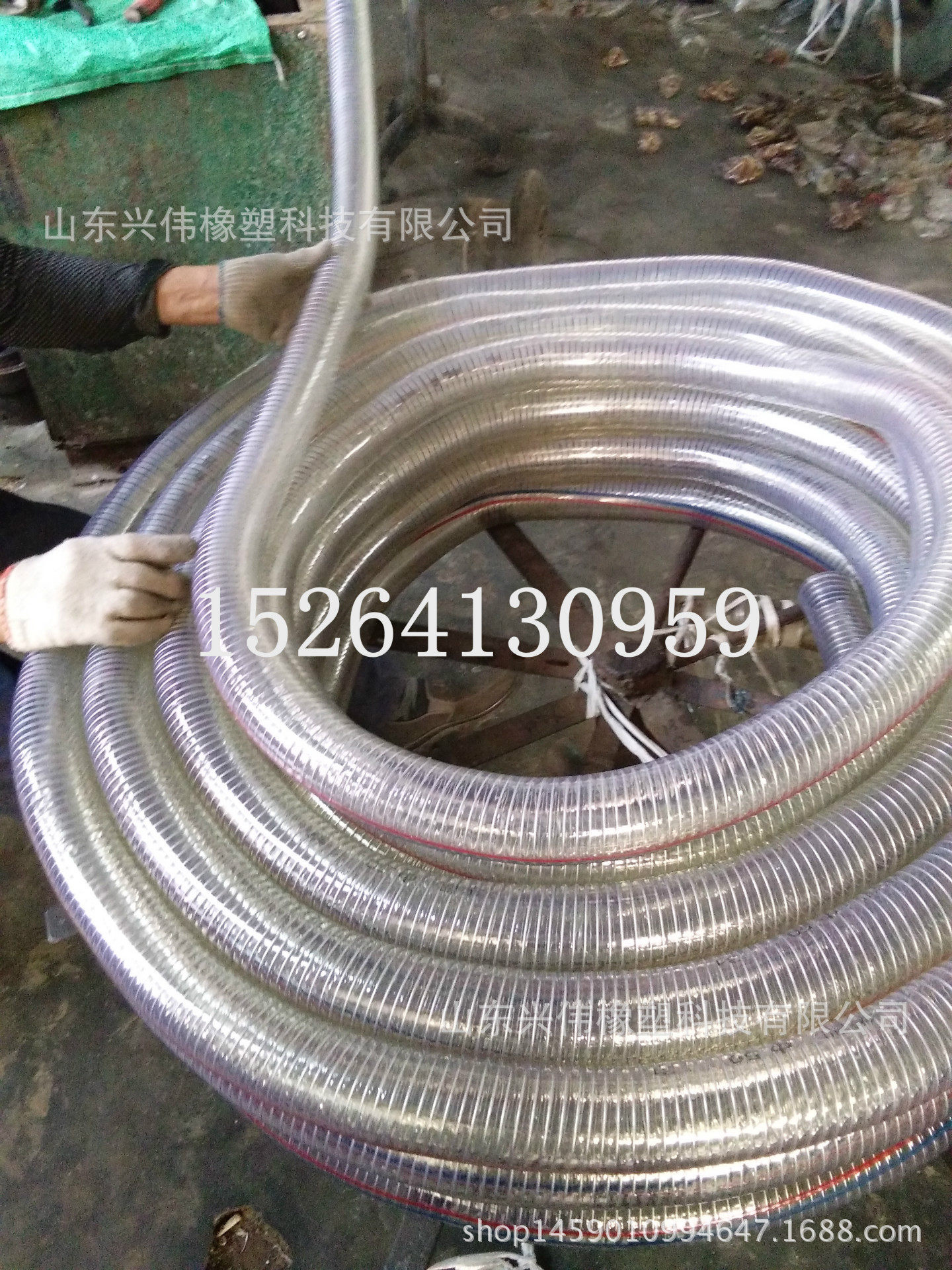 卸油透明钢丝管防静电钢丝管耐寒专用PVC透明钢丝管DN25mm-150mm