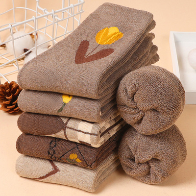 加绒加厚女秋冬保暖袜