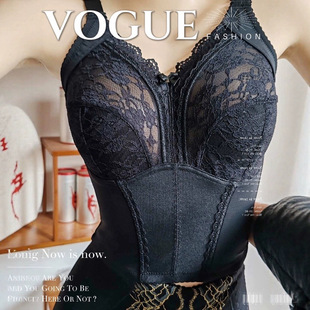 美容院高档10扣无钢圈收胃长文胸收副乳美体全罩杯大胸显小内衣