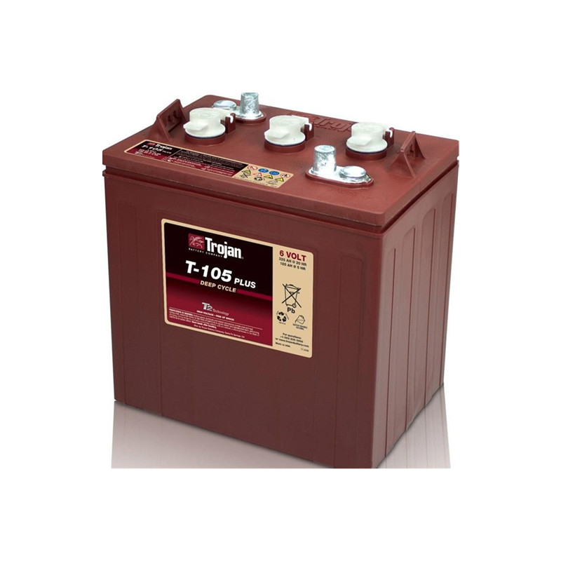 美国邱健Trojan蓄电池T-105PLUS6V225AH高尔夫球车专用进口蓄电池