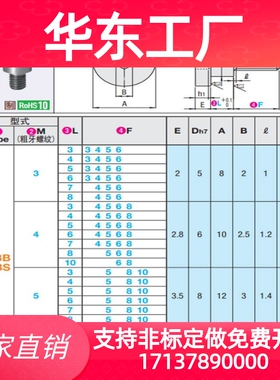 304短头台阶螺栓DBB/DBS6-3/4/5/6/7/8/10-8-10/12可选择型轴销