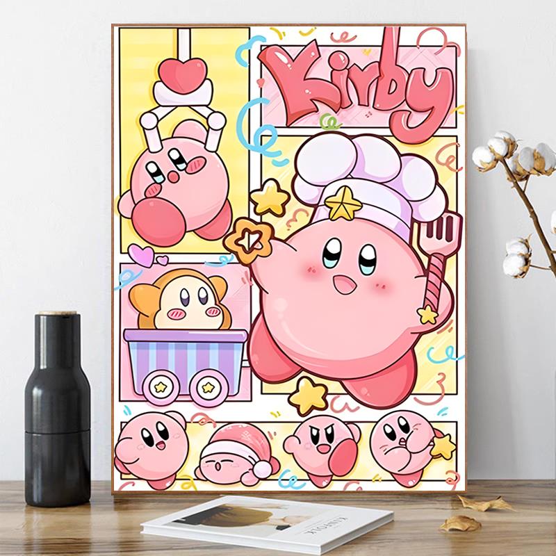 卡通儿童小幅可爱钻石画2024新款5d手工点贴钻十字绣客厅卧室满钻