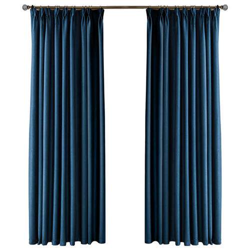 窗帘遮光卧室挂钩式全遮光布棉麻加厚新款定制隔音隔热防晒遮阳帘