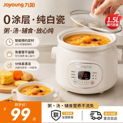 九阳电炖锅家用陶瓷煮粥锅多功能