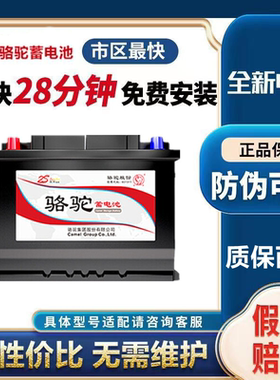 免费上门安装骆驼蓄电池12V36/45/55/60/70/85ah五菱宏光汽车电瓶